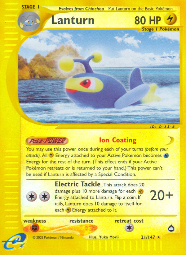 E-Series Aquapolis Lanturn #21/147 reverse holo